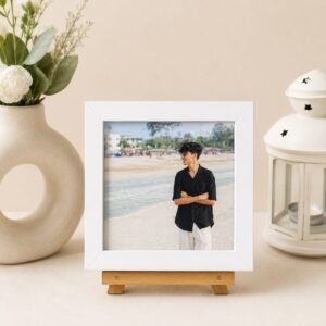 Radha Krishna 'Radhe Radhe' LED Photo Frame - Design 03
