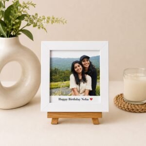Radha Krishna 'Radhe Radhe' LED Photo Frame - Design 07