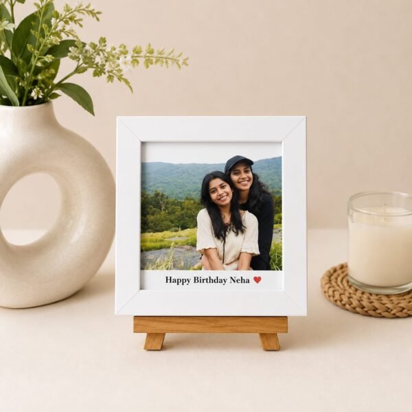 The customizer.in Personalized Happy Birthday Name customizable Photo Frame 5x5 inches