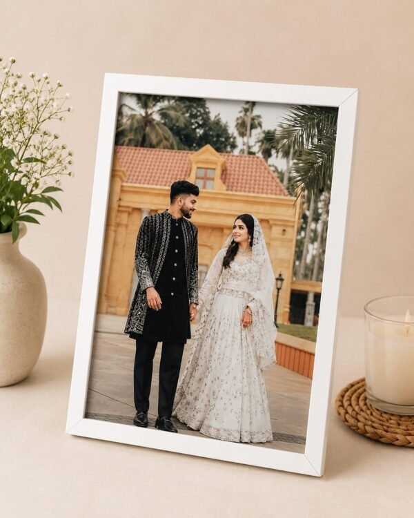 The Customizer.in Personalized Wedding Couple customizable Photo Frame 8x12 inches