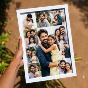 Radha Krishna 'Radhe Radhe' LED Photo Frame - Design 13