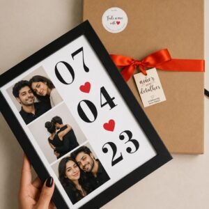 Radha Krishna 'Radhe Radhe' LED Photo Frame - Design 15