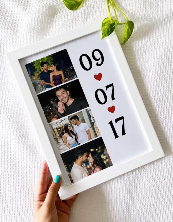 The customizer.in Personalized Special Date customizable Photo Frame of 8x12 inches and 4 photos