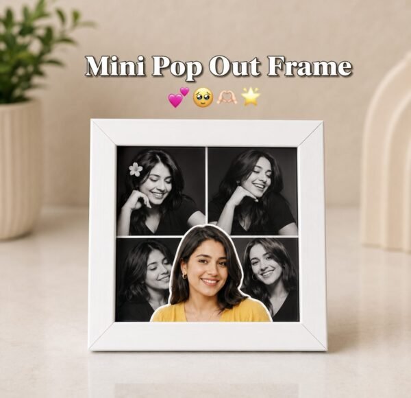 The Customizer.in Personalized Mini Pop Out customizable Collage Frame of 5x5 inches