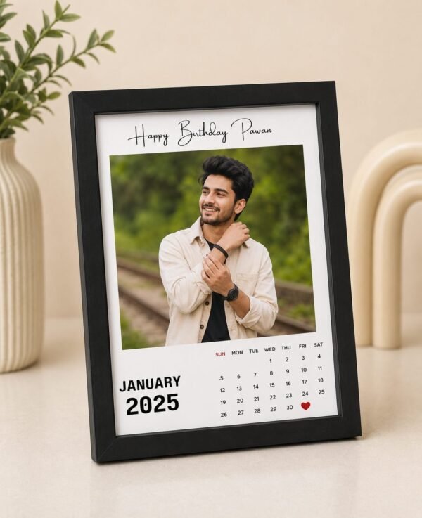 The Customizer.in Personalized customizable Birthday Calendar Photo Frame 8x12 inches