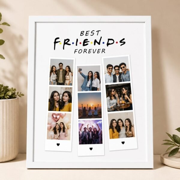 The customizer.in Best Friends Forever customizable Photo Collage Frame of 8x12 inch and 9 photos