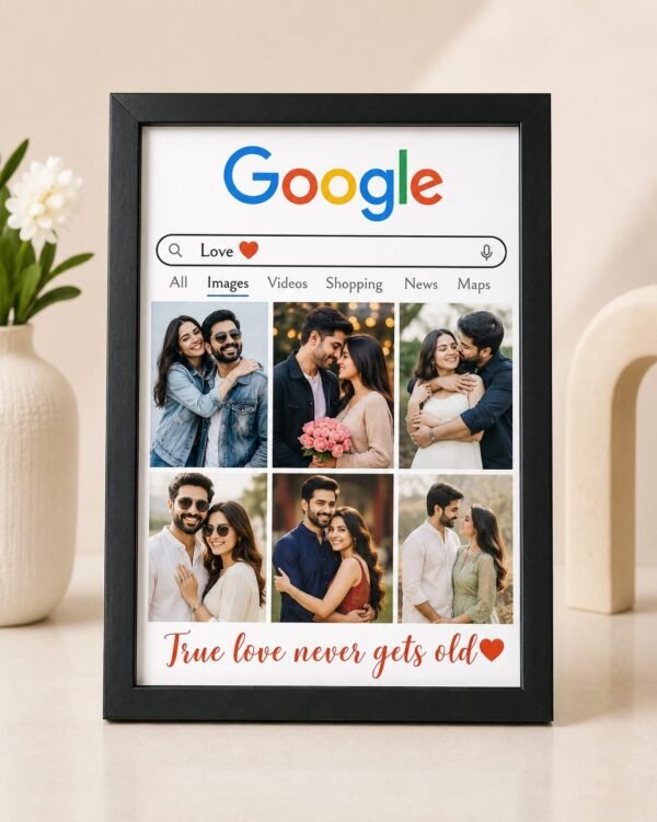 The customizer.in Personalized Google Search Love Photo Frame of 8x12 with 6 photos
