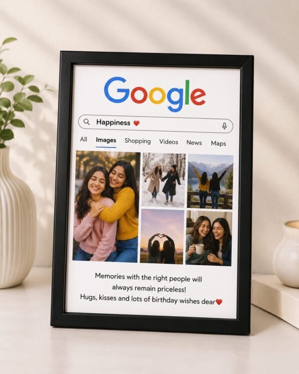 The Customizer.in Personalized Google Search Memories Photo Frame of 8x12 inches upto 5 photos