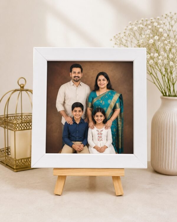 The Customizer.in Personalized Family Tabletop Photo Frame of 5x5 inches