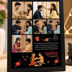 Radha Krishna 'Radhe Radhe' LED Photo Frame - Design 33