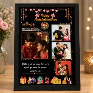 Radha Krishna 'Radhe Radhe' LED Photo Frame - Design 35