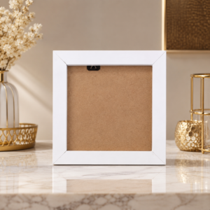 Blank photo frame of white color and 5x5 inch in size