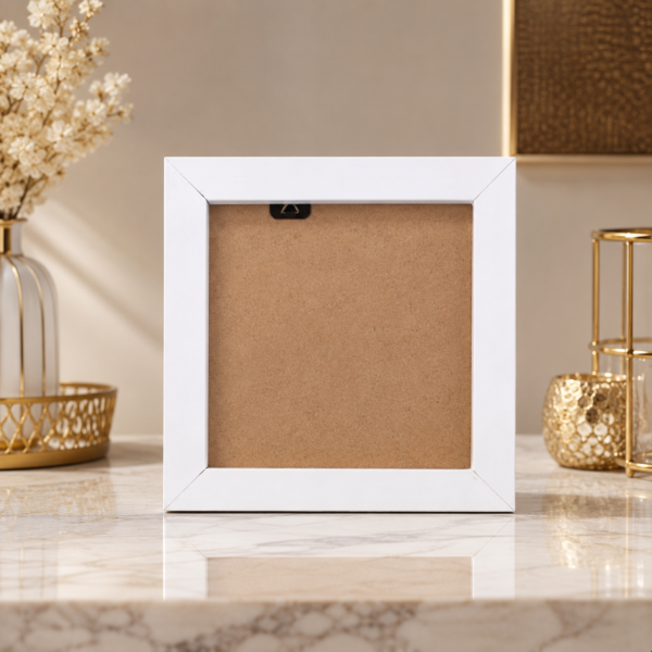 Blank photo frame of white color and 5x5 inch in size